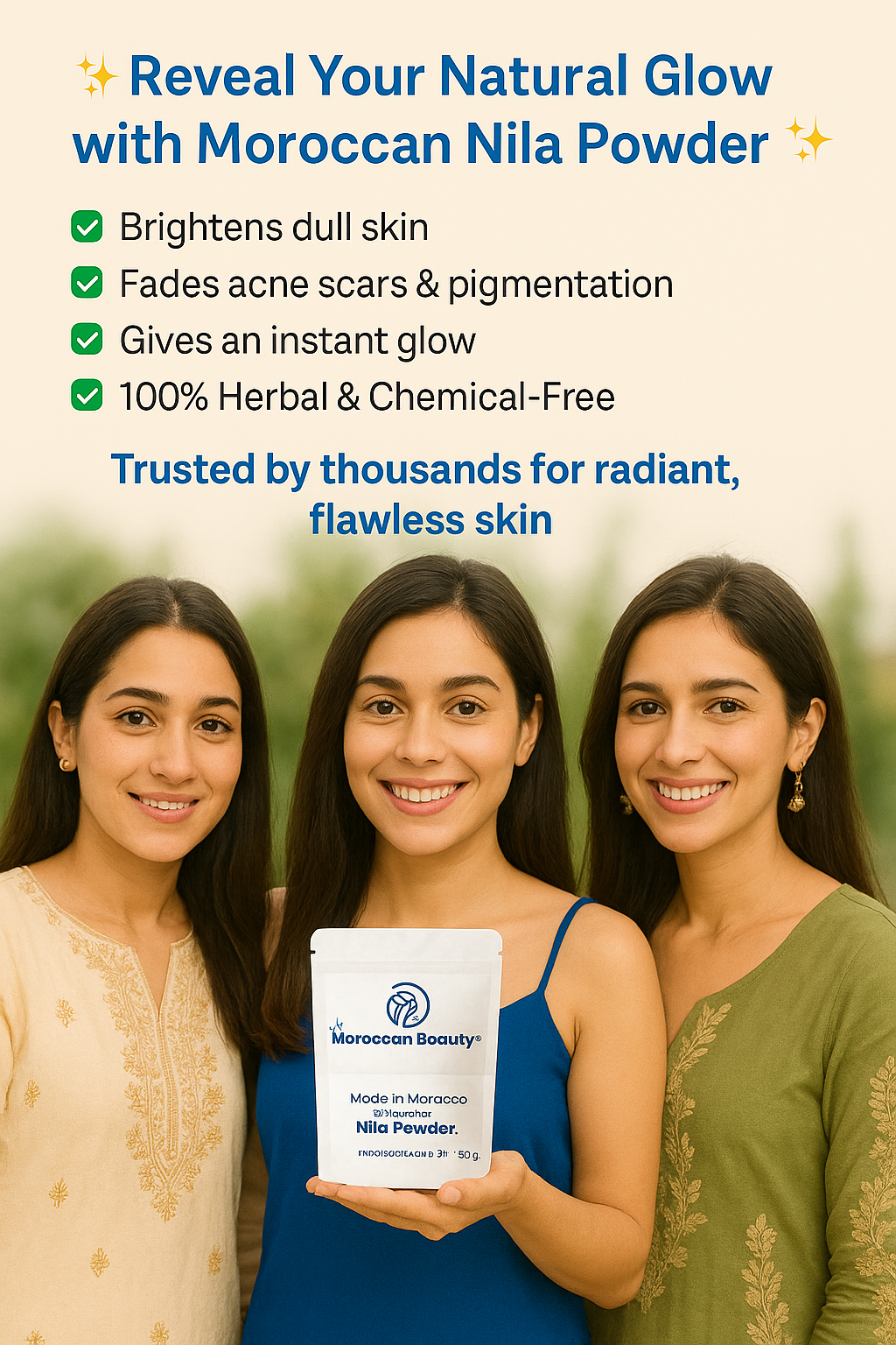 Moroccan Nila Whitening Powder 50g (100% Original) – Buy 1 Get 1 Free