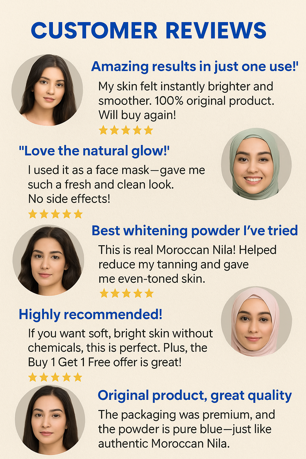 Moroccan Nila Whitening Powder 50g (100% Original) – Buy 1 Get 1 Free