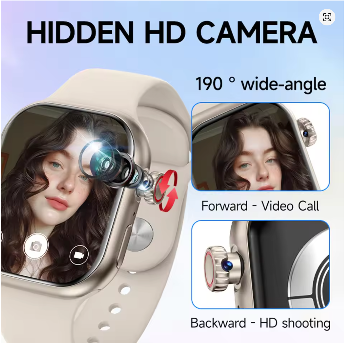 4G AMOLED Hidden Camera Watch