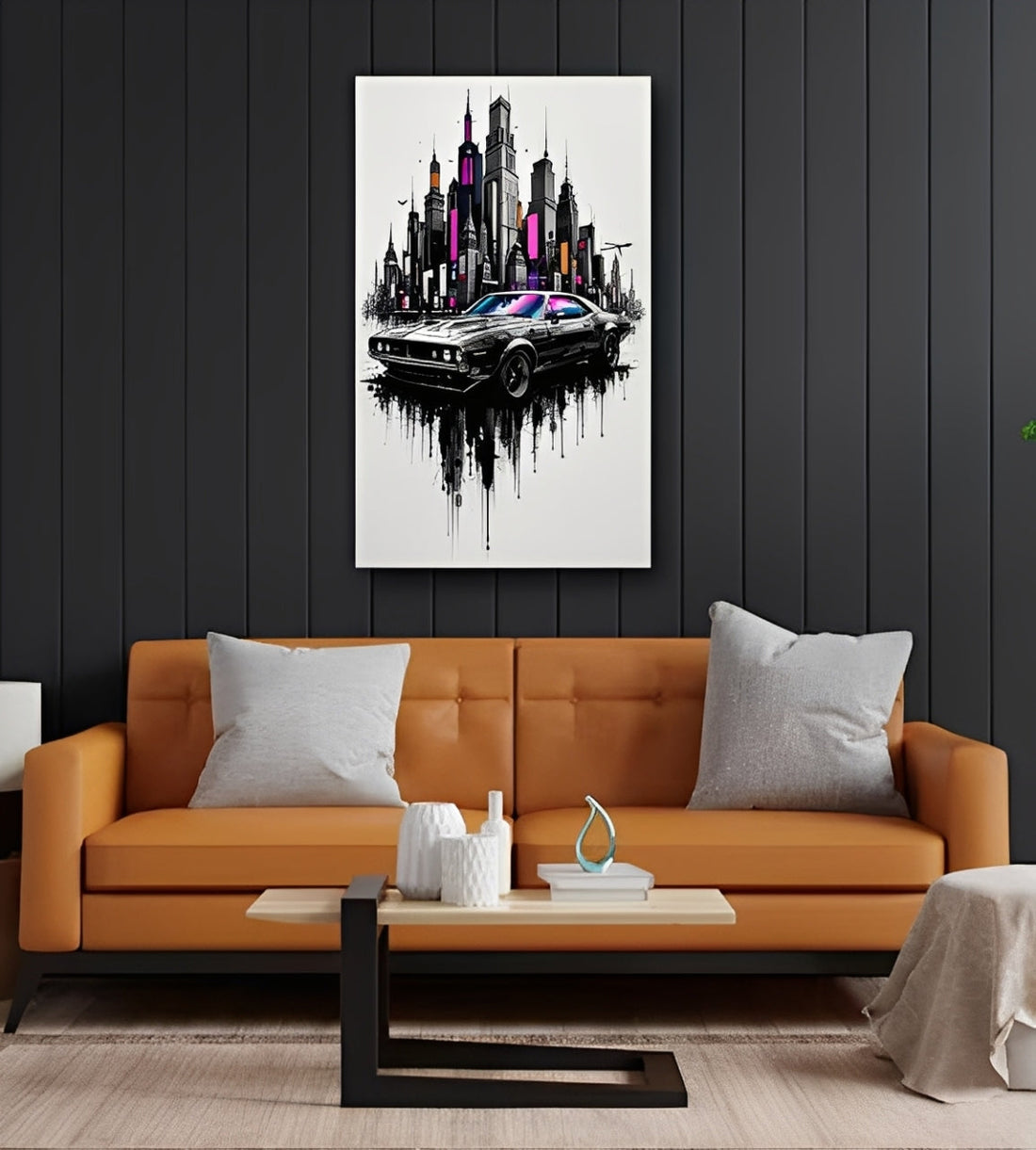 Metal Wall Art, Car Design Metal Printed Wall Decor