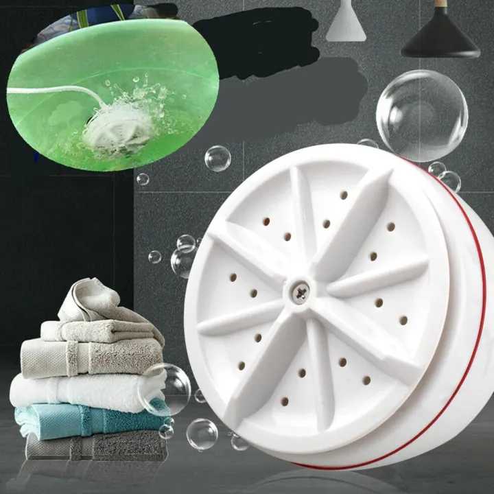 Mini Washing Machine | Portable Ultrasonic USB Turbo Washer for Travelling,